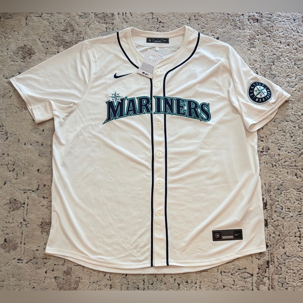 Nike Authentic Seattle Mariners Cal Raleigh #29 White MLB Jersey Men’s Sz: XXL - Picture 2 of 9